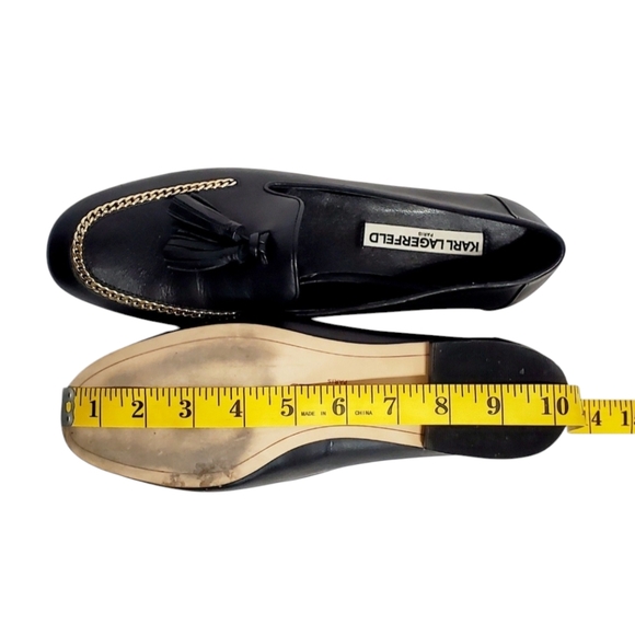 Karl Lagerfeld Authentic Black Leather Loafers Size 8M - Picture 13 of 15